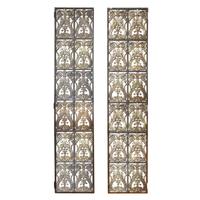 A Pair of Bronze and Iron Elevator Doors from the Hyde Park Bank, Chicago, IL. 15.25" W x .75" D x 74" H — United States, Circa 1928