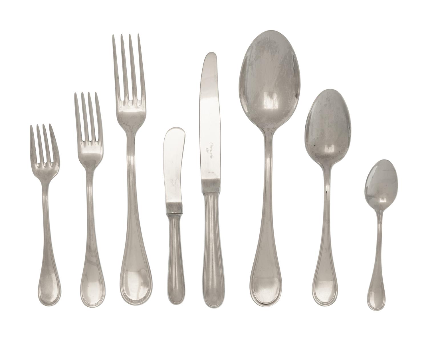 A Christofle Stainless Steel Flatware Service