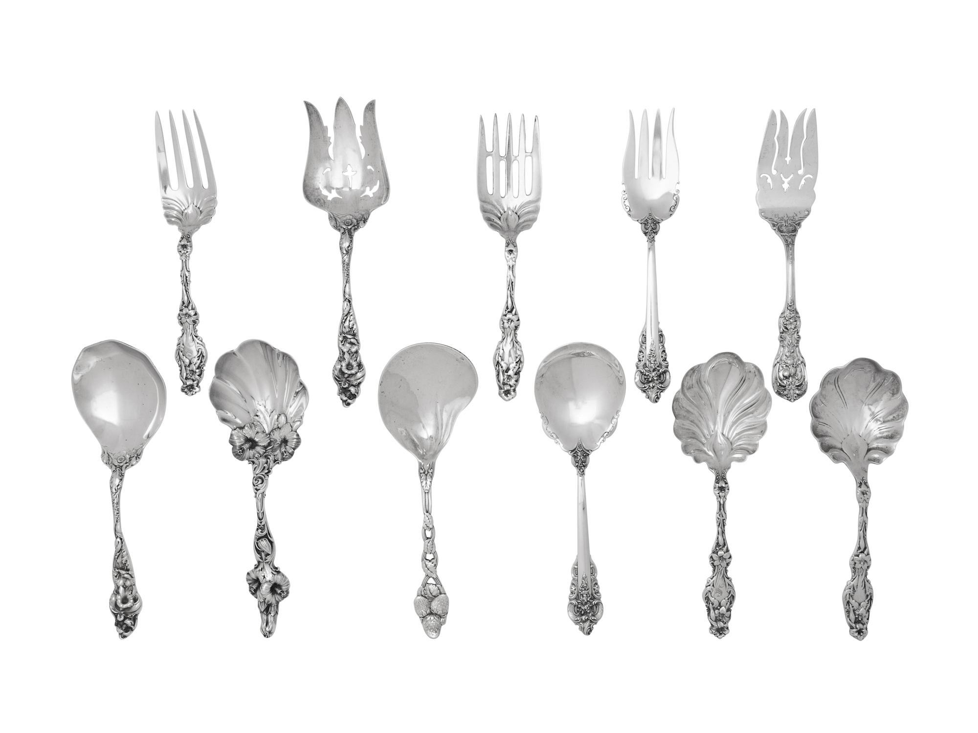 A Group of American Silver Serving Articles