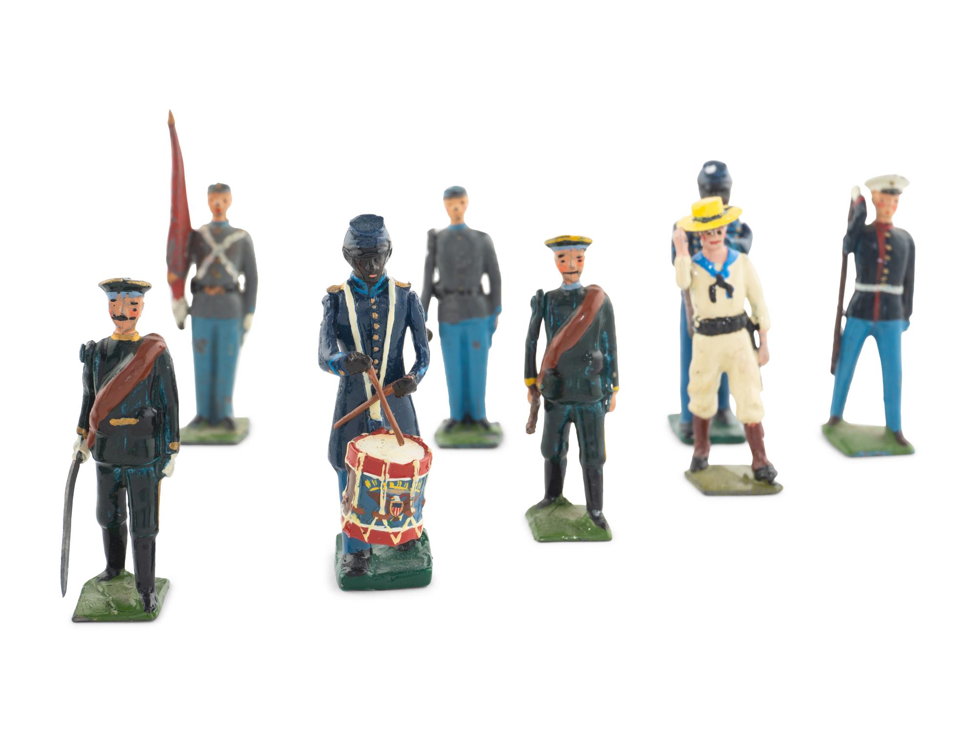 A Large Collection of Painted Metal Soldiers
