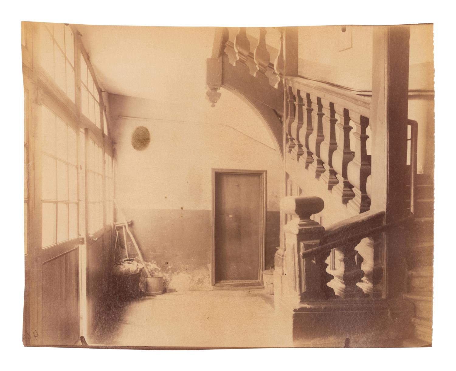 A group of three photographs ( Escalier, rue Beautreilles 7, 1904 (4e arr) , 1903-1904; Hôtel de Beauffremont, rue de Grenelle 87 , 1901; Hôtel de Grancry, 83 rue Richelieu , 1907)