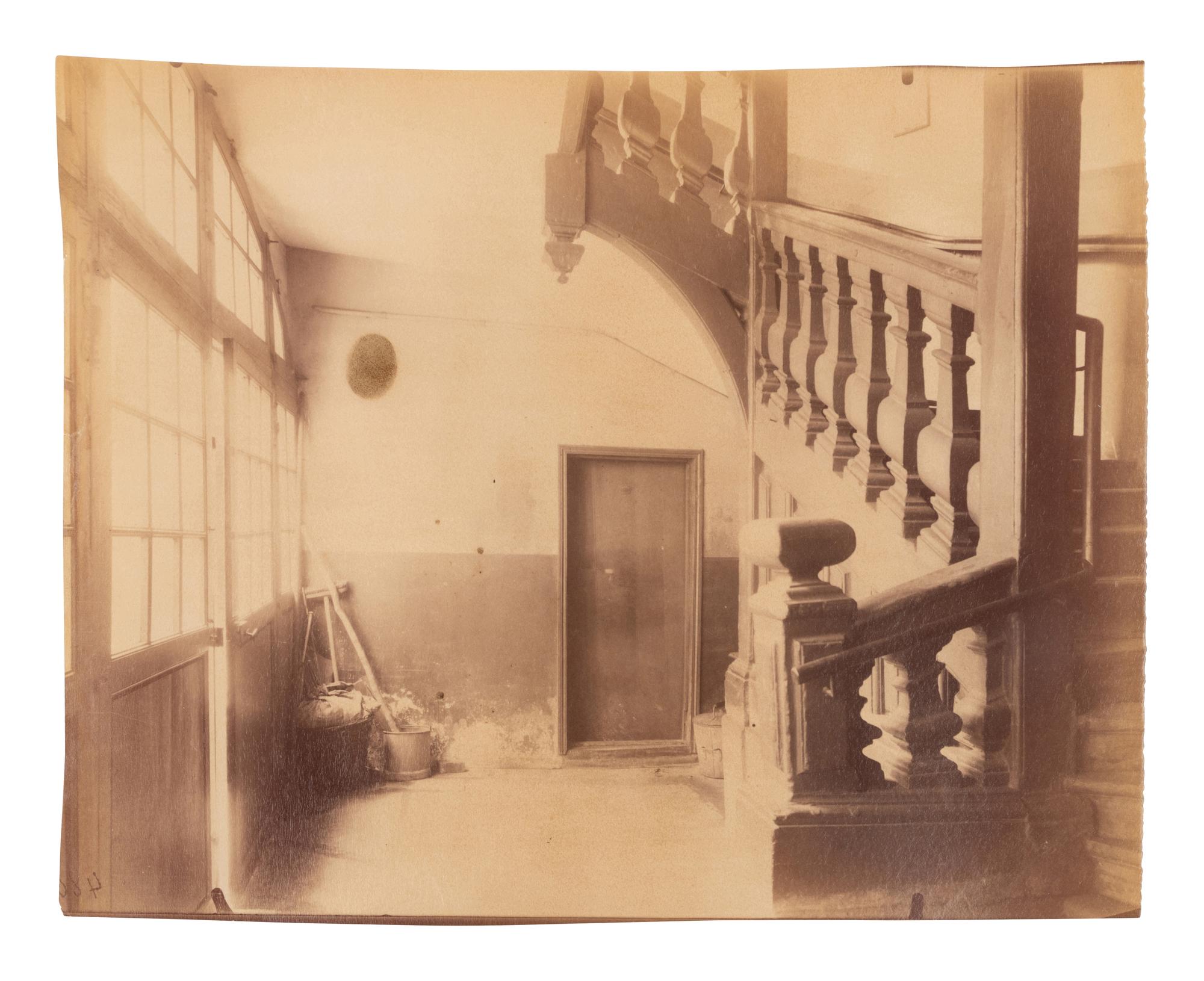 A group of three photographs ( Escalier, rue Beautreilles 7, 1904 (4e arr) , 1903-1904; Hôtel de Beauffremont, rue de Grenelle 87 , 1901; Hôtel de Grancry, 83 rue Richelieu , 1907)