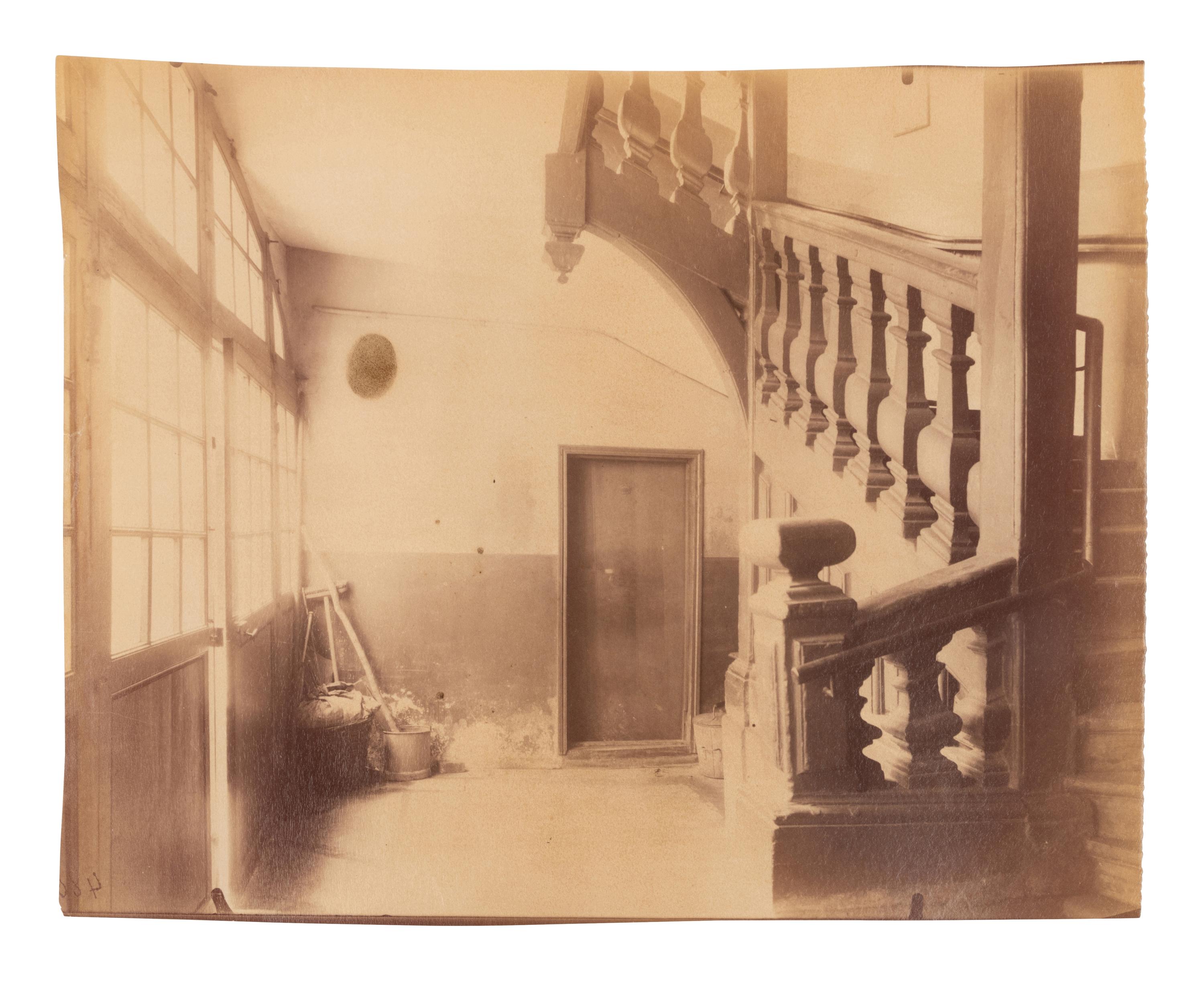 A group of three photographs ( Escalier, rue Beautreilles 7, 1904 (4e arr) , 1903-1904; Hôtel de Beauffremont, rue de Grenelle 87 , 1901; Hôtel de Grancry, 83 rue Richelieu , 1907)