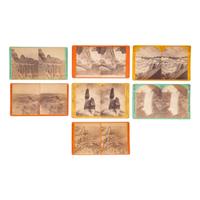 [EARLY PHOTOGRAPHY] -- [CRONAU, Rudolf]. A group of 34 assorted stereoviews featuring landscapes and manmade structures around the world, with a concentration on the American west, collected by artist Rudolf Cronau.