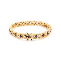 YELLOW GOLD, SAPPHIRE AND DIAMOND BRACELET
