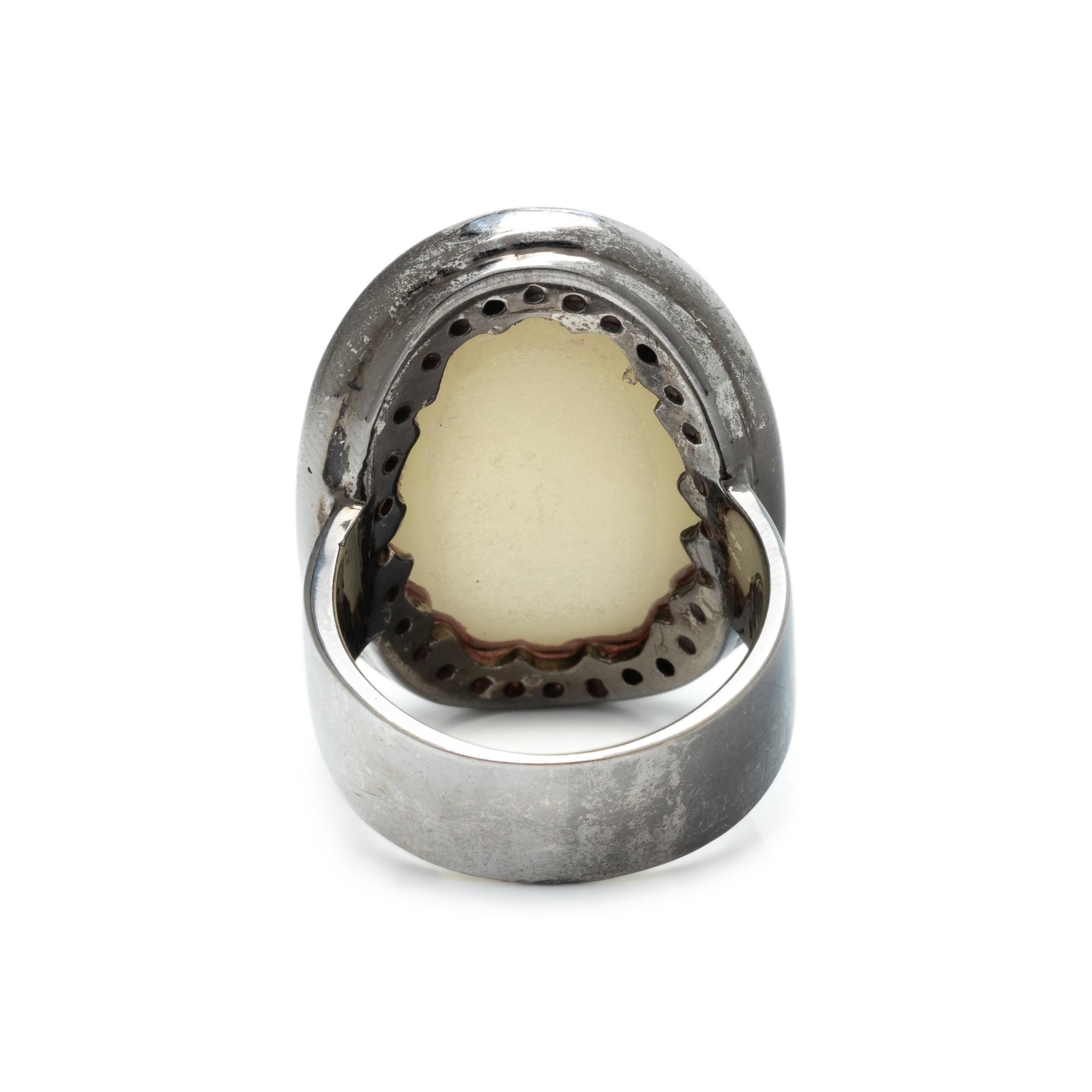 QUARTZ AND DIAMOND RING