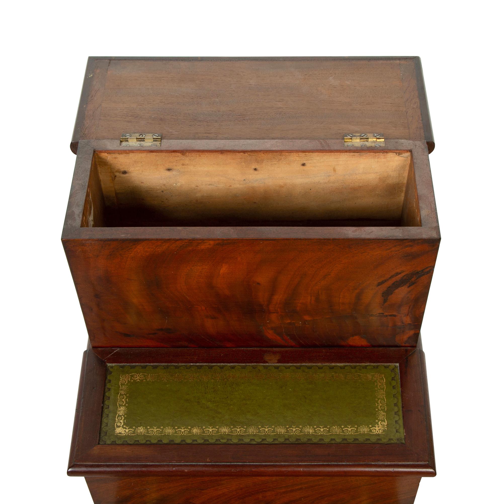 A Set of Late William IV Mahogany Bed Steps