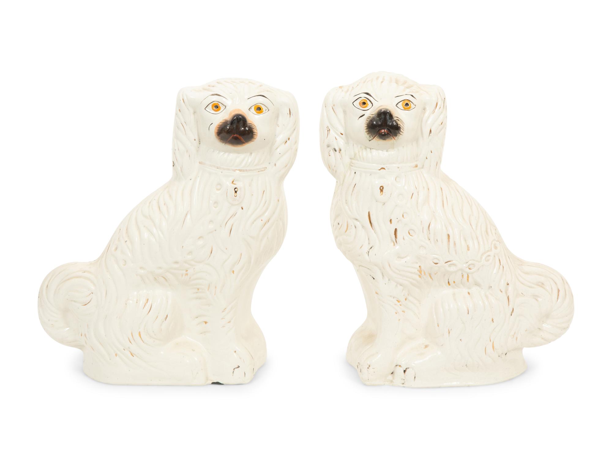 A Pair of Large Staffordshire Spaniels