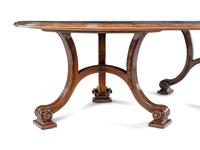 A Therien Studios Walnut Volute Dining Table