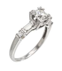 A Platinum and Diamond Ring, 2.90 dwts.