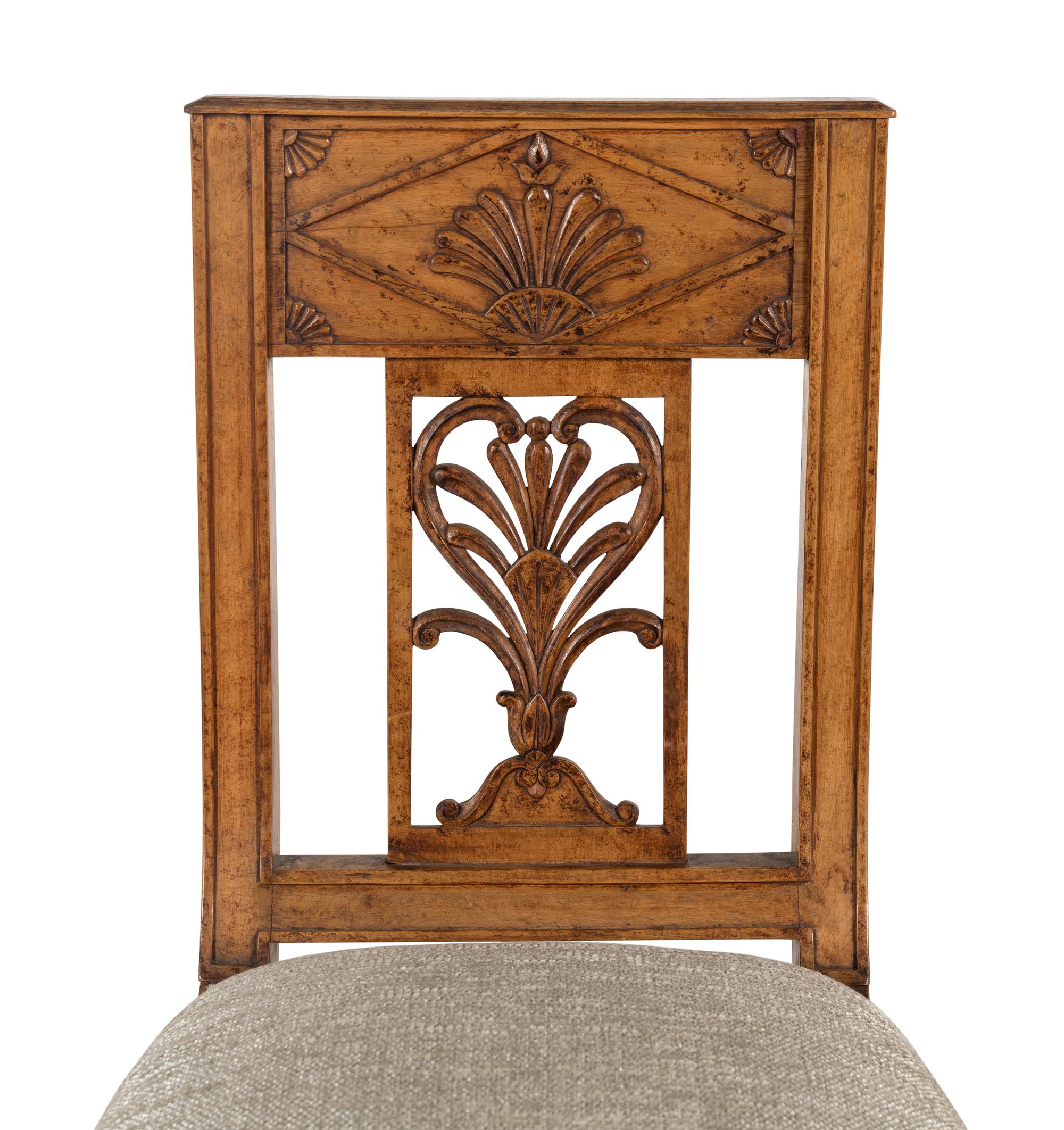 A Pair of Charles X Fruitwood Side Chairs