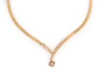 YELLOW GOLD AND DIAMOND NECKLACE