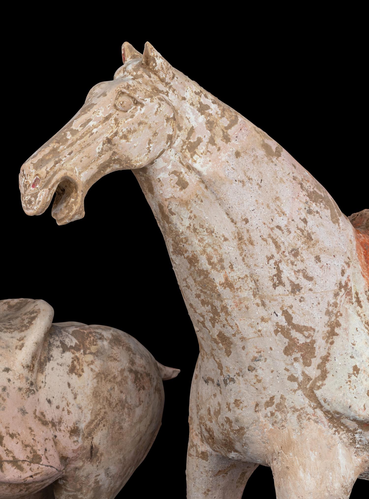 Two Chinese Pottery Horses
