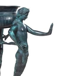 A Pompeiian Style Patinated Metal Side Table