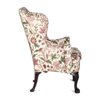 A George III Shell Carved Mahogany Claw and Ball Foot Easy Chair