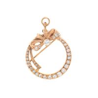 ROSE GOLD AND DIAMOND PENDANT/BROOCH