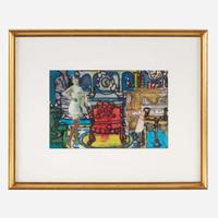 Romare Bearden (American, 1911-1988) Storyville: Madame Jennard Opens at 9