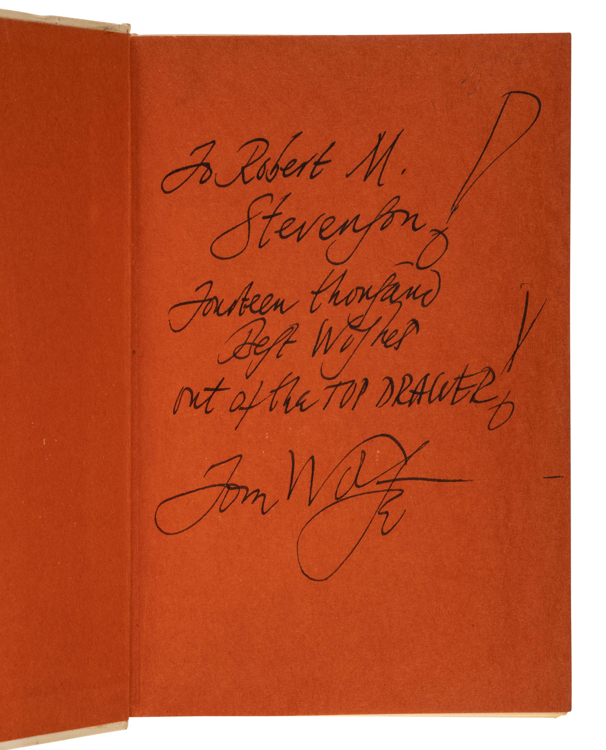 WOLFE, Tom (1930–2018). A group of 3 works, comprising:
