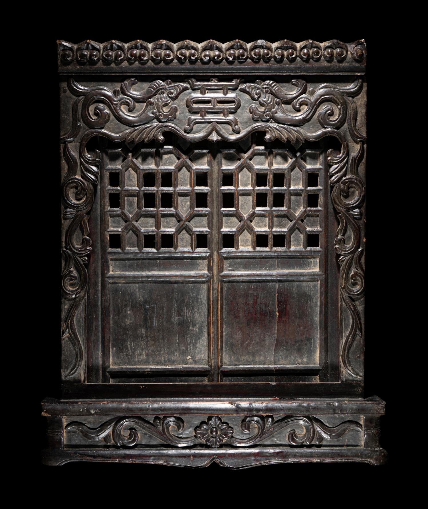 A Chinese Carved Wood Shrine