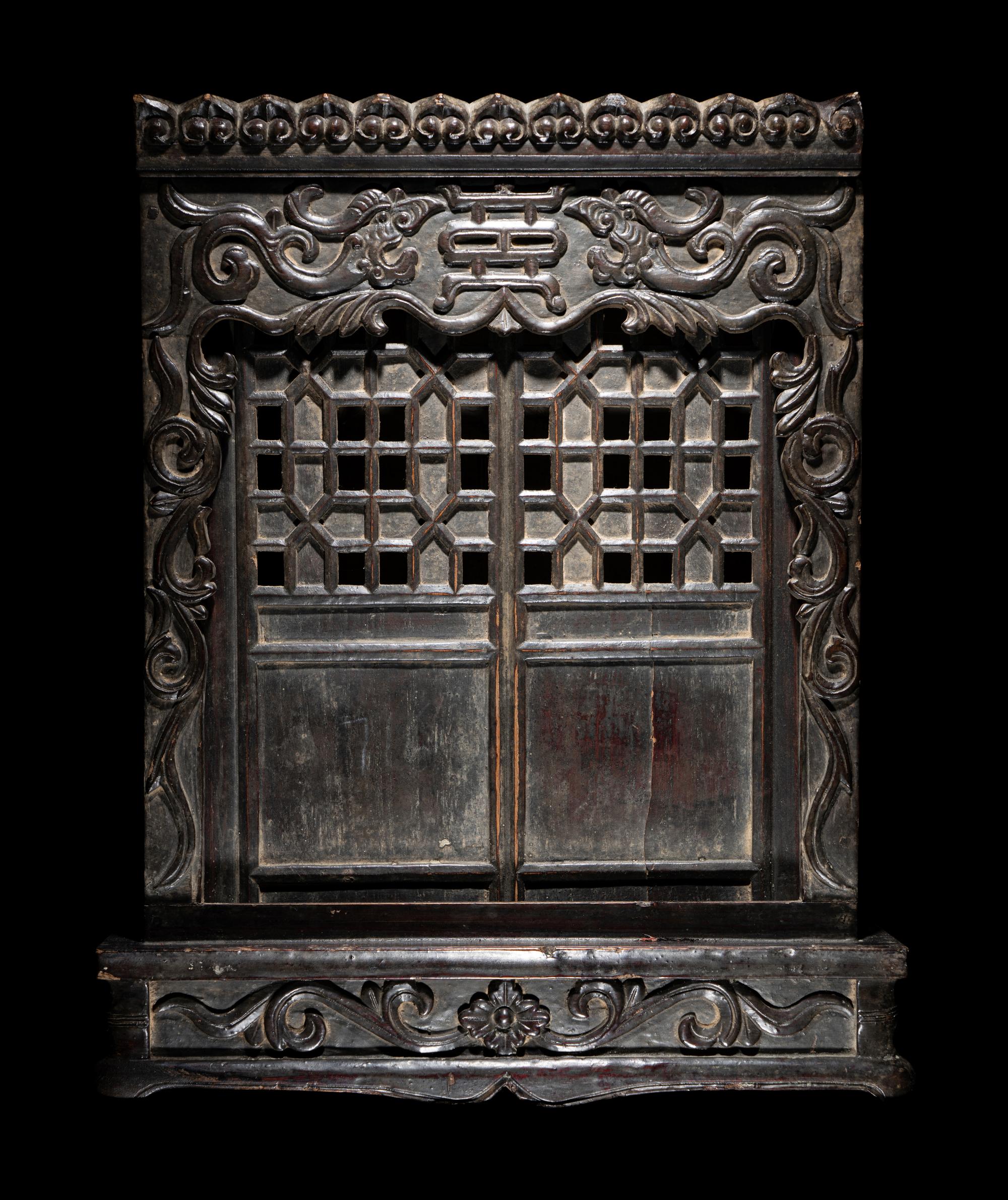 A Chinese Carved Wood Shrine