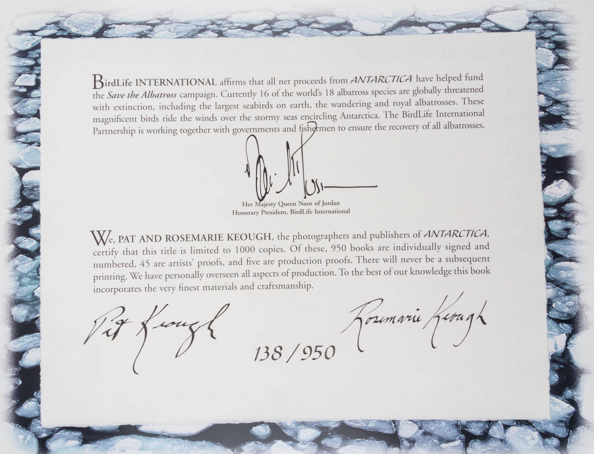KEOUGH, PAT AND ROSEMARIE. Antarctica. BC, 2002. Limited, signed.