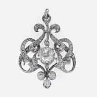 A Platinum and Diamond Pendant