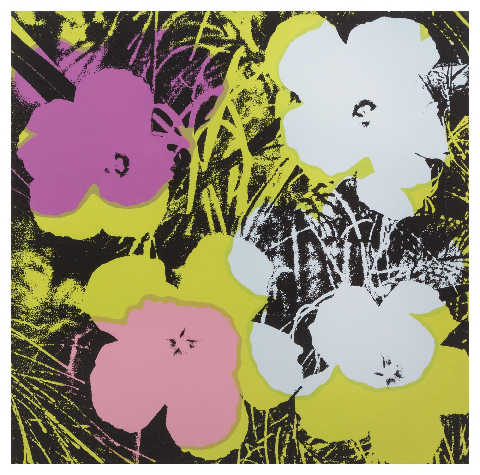 After Andy Warhol, (American, 1928-1987), Flowers, c. 1980 (a group of 4)