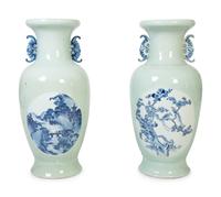 A Pair of Chinese Blue and White Vases — EARLY 20TH CENTURY