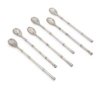 A Collection of Ten Tiffany & Co. Silver Bamboo Pattern Bar Articles