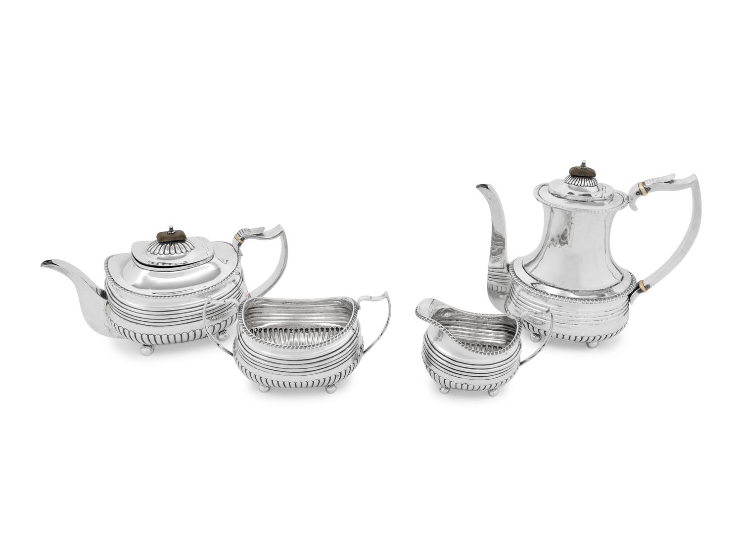 A George III Silver Four-Piece Tea and Coffee Service