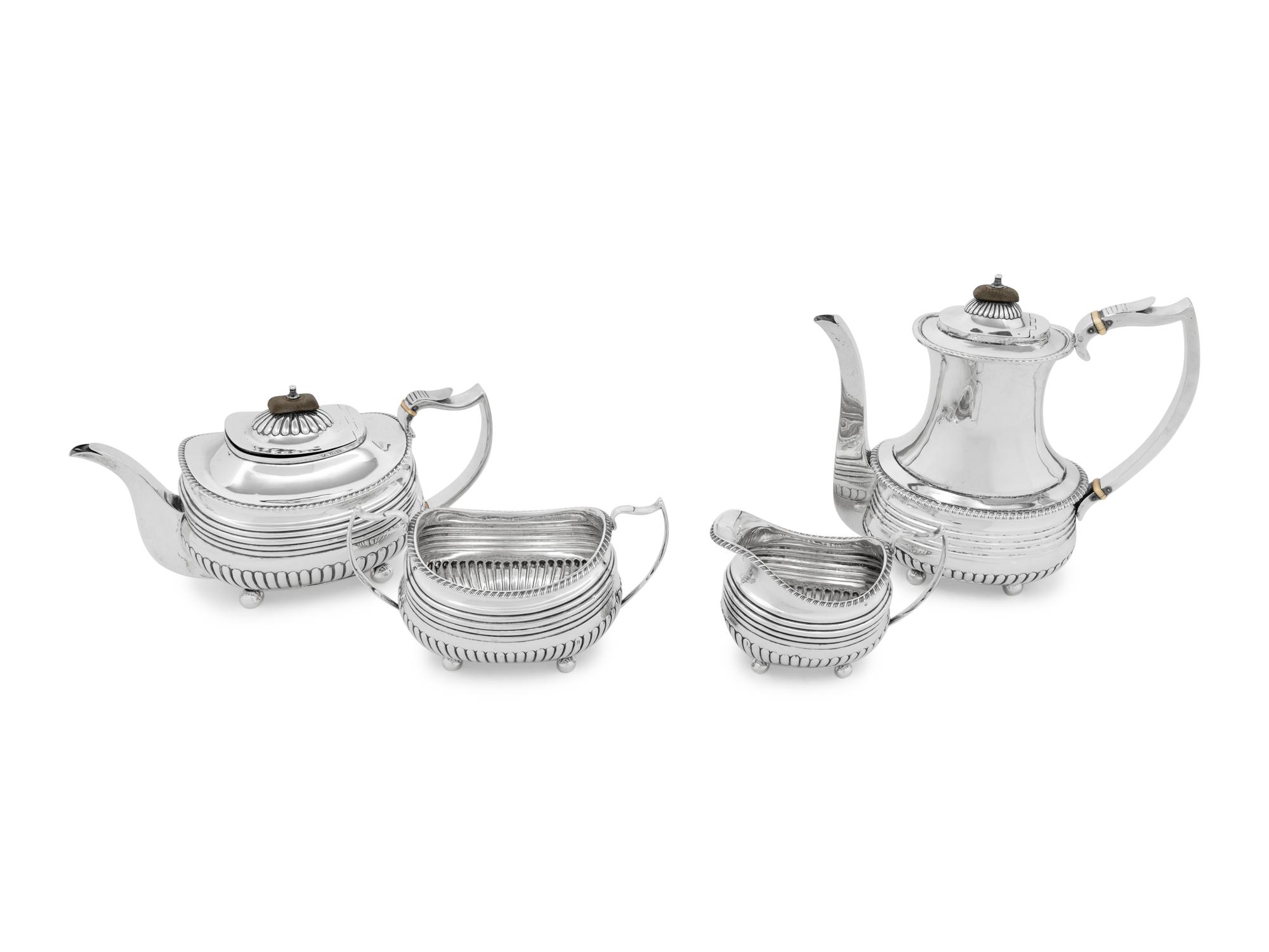 A George III Silver Four-Piece Tea and Coffee Service