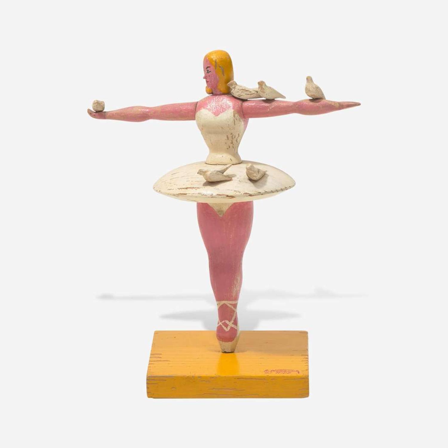 Roger Guit (French, 1899-1978) A Group of Five Carved and Painted Circus Act Dioramas