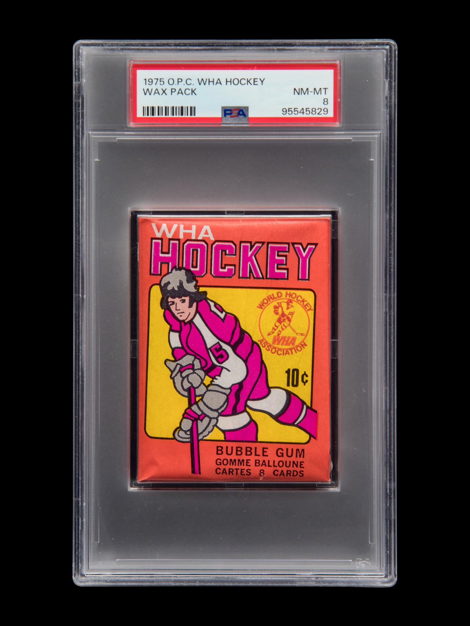 A Sealed Unopened Wax Pack of 1975-76 O-Pee-Chee WHA Hockey Cards (PSA 8 NM-MT)
