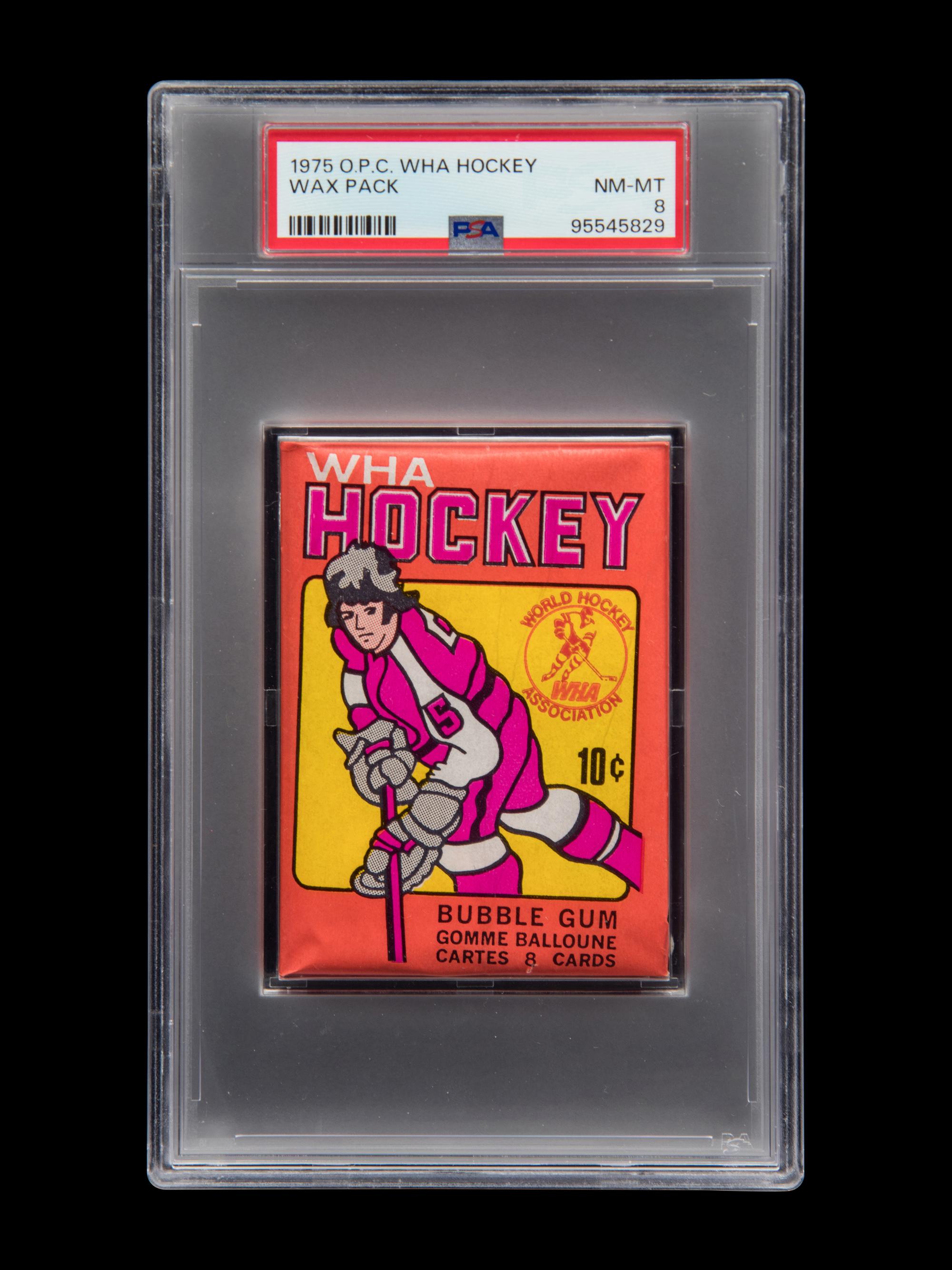 A Sealed Unopened Wax Pack of 1975-76 O-Pee-Chee WHA Hockey Cards (PSA 8 NM-MT)