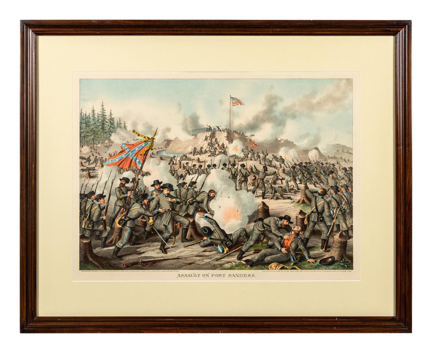 Three Lithographs Depicting Battle Scenes - Donated on June 27, 2024