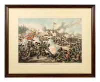 Three Lithographs Depicting Battle Scenes - Donated on June 27, 2024