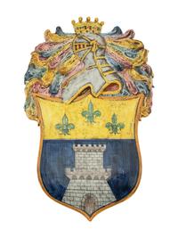 Four Italian Majolica Armorial Plaques