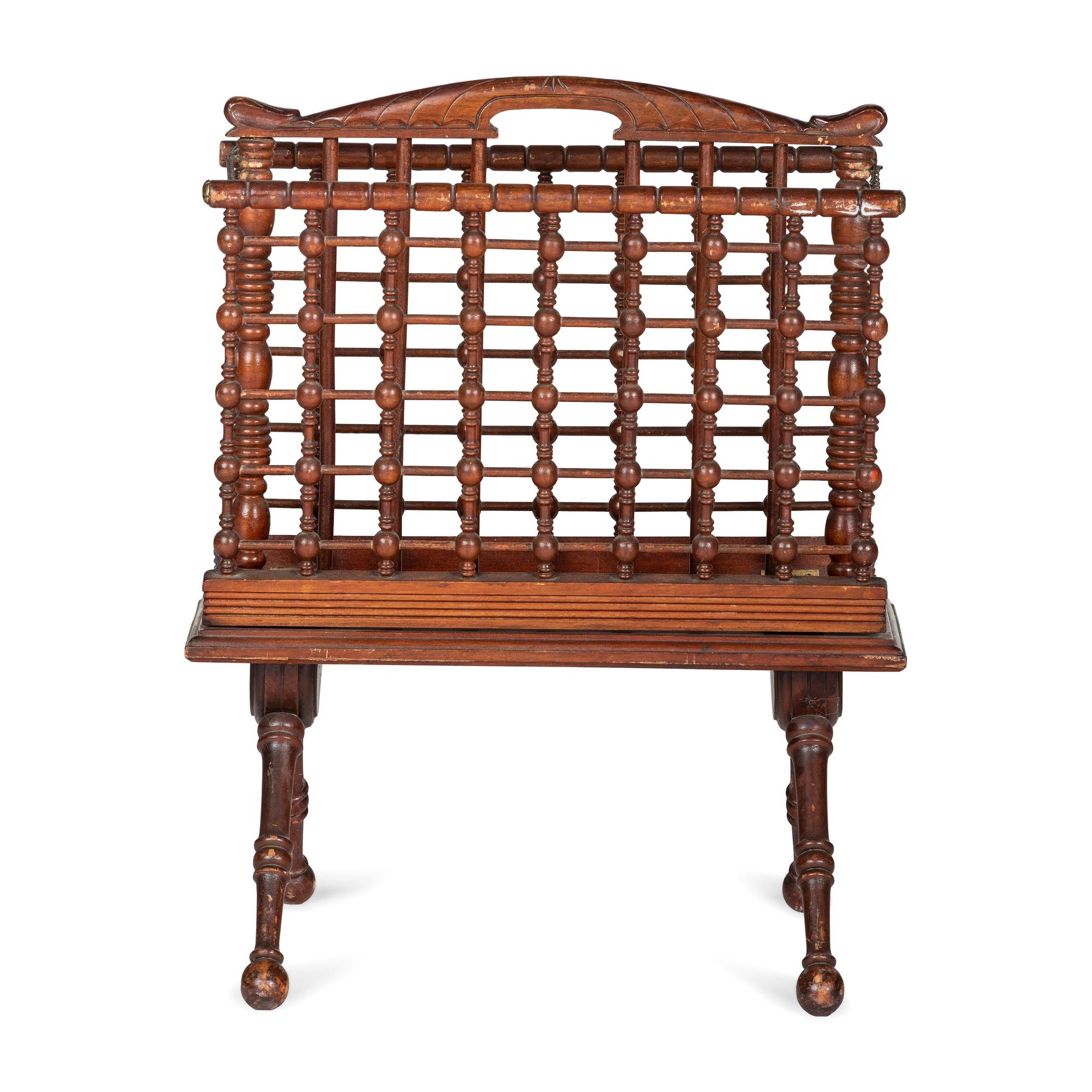 A Victorian Stick and Ball Collapsable Canterbury