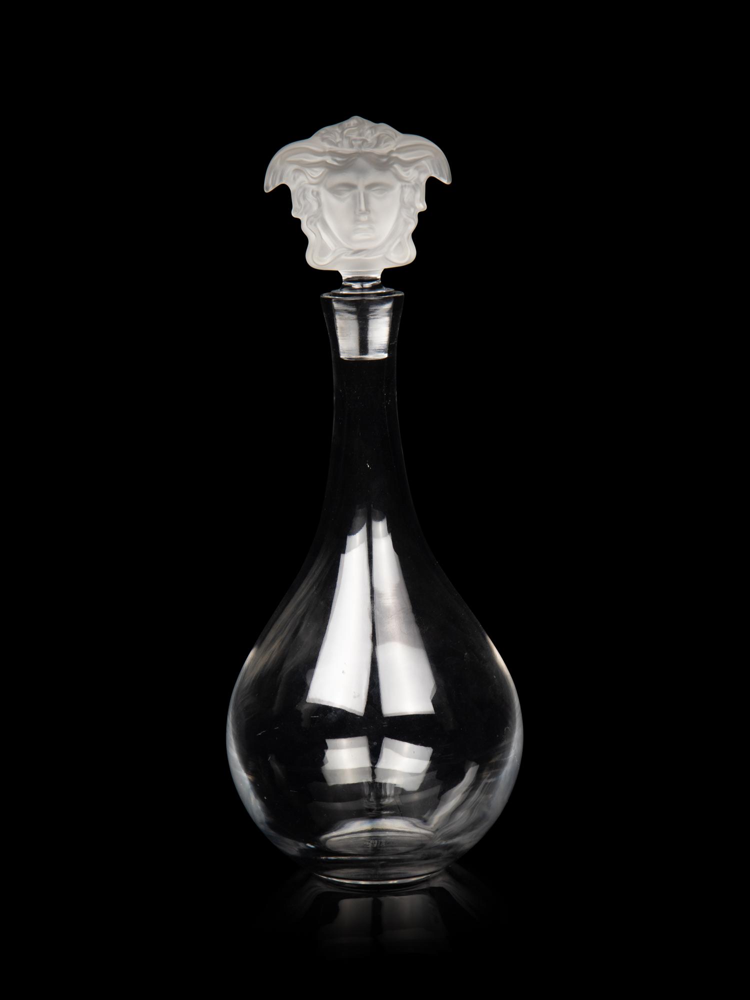 A Versace Medusa Lumiere Glass Decanter