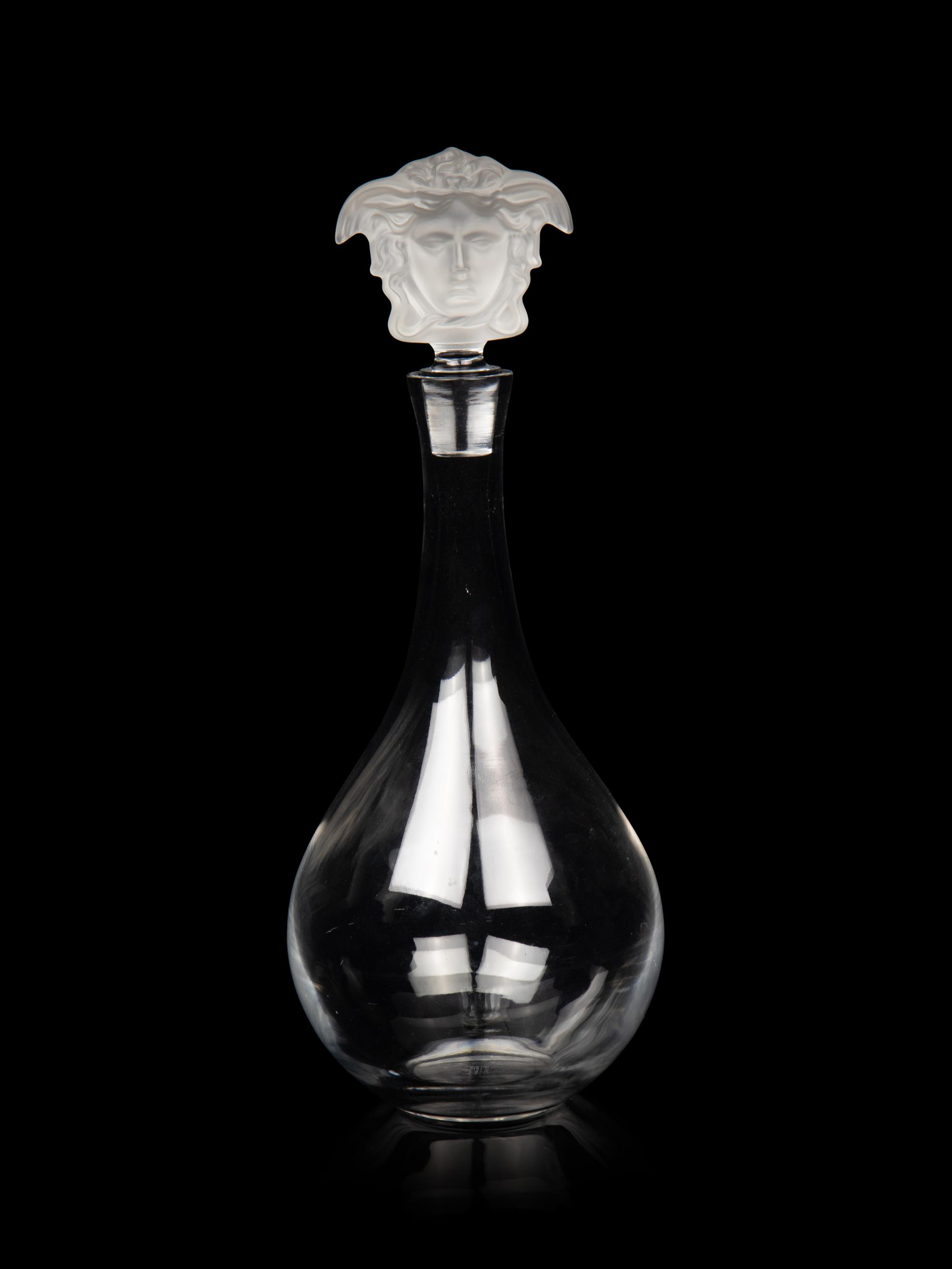 A Versace Medusa Lumiere Glass Decanter
