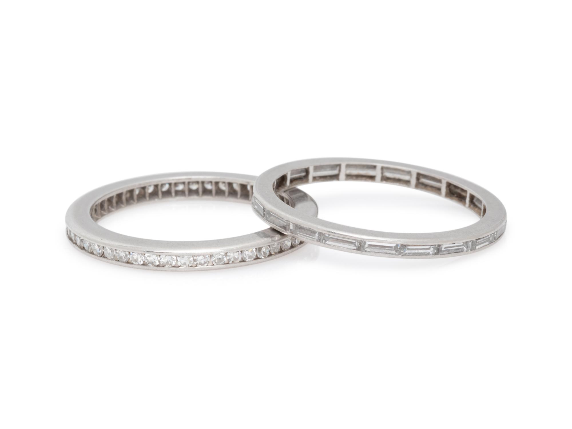 PLATINUM AND DIAMOND ETERNITY BANDS