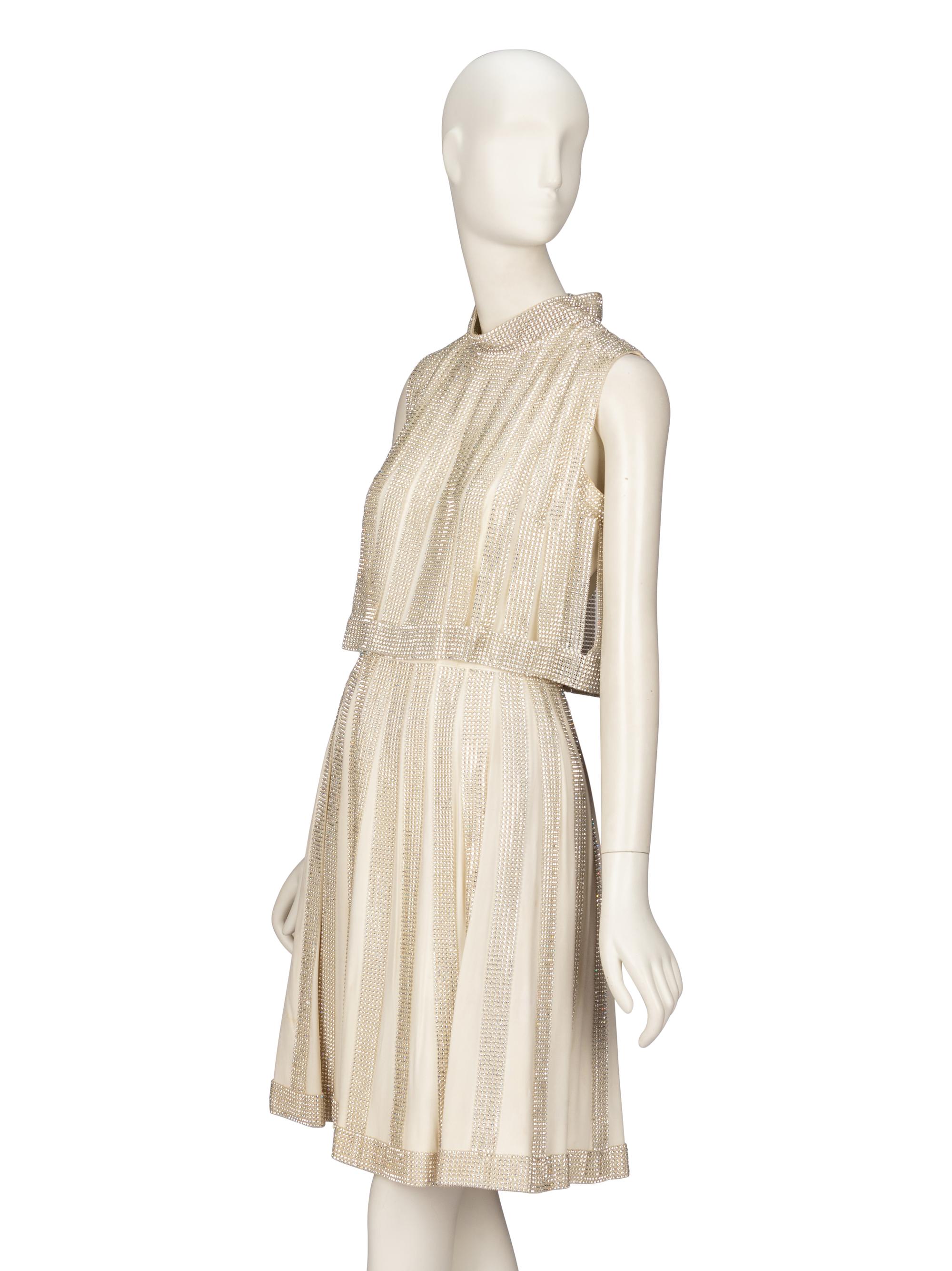 Travilla, Rhinestone-Embellished Cocktail Dress