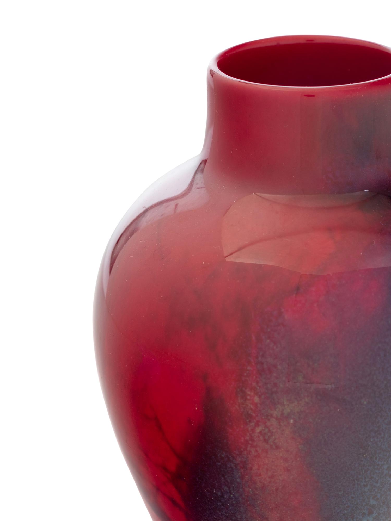 Two Royal Doulton Flambé Glazed Sung Ware Vases
