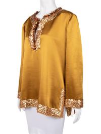 Givenchy Haute Couture Embellished Satin Top, 1980-90s