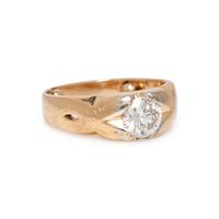 DIAMOND AND YELLOW GOLD RING