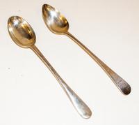 A George III Silver Serving Spoon, Wm. Eley, Wm. Fearn & Wm. Chawner, London, 1808, the handle engraved with a dragon crest, together w