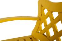 Two Yellow Painted Wood Garden Benches — 20TH CENTURY
