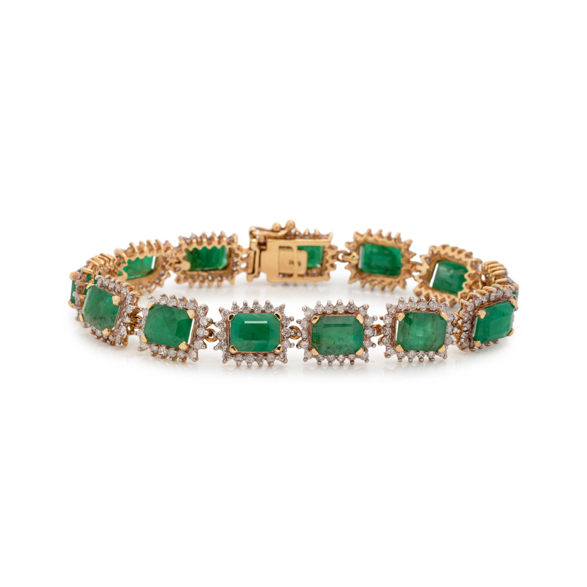 EMERALD AND DIAMOND BRACELET
