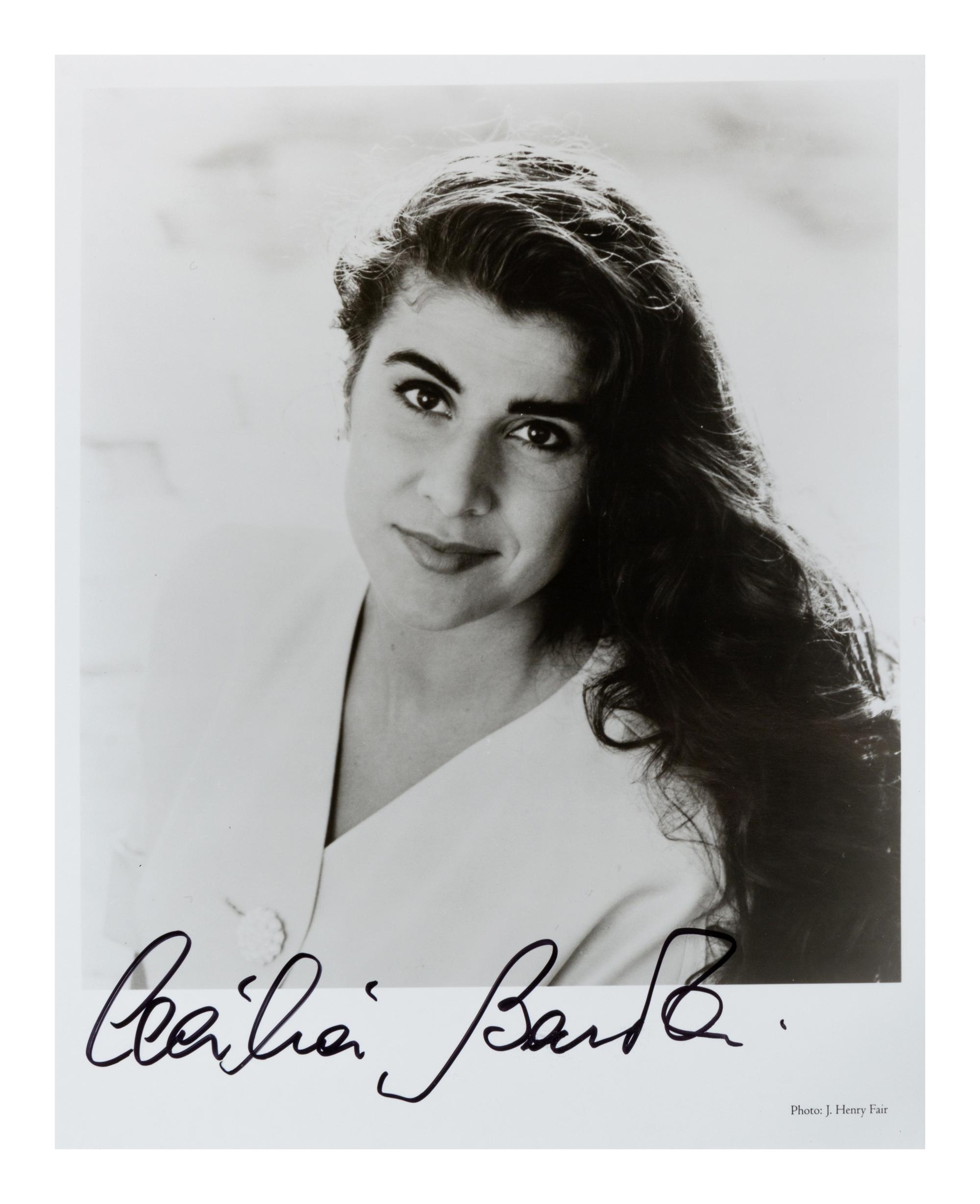 [20TH-CENTURY OPERA SINGERS]. A group of 6 signed photographs or photographic prints of opera singers from the 1970s-1990s, comprising images of: