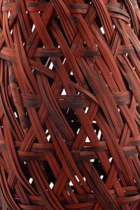 Two Japanese Bamboo Ikebana Baskets [Basket pictured on left to be returned to client; not included in donation group]